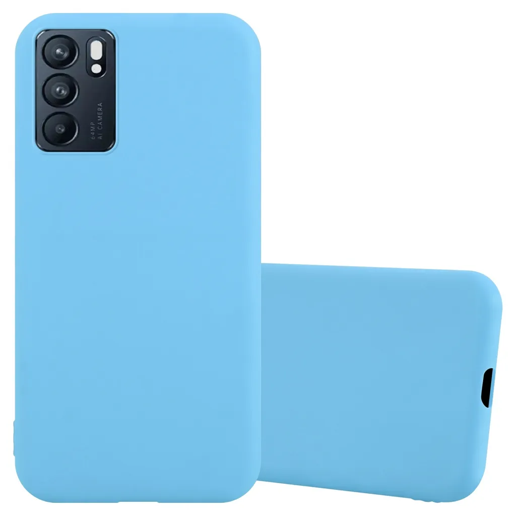 Cadorabo Cover Oppo Reno6 5G Blu - Praticità e Protezione TPU