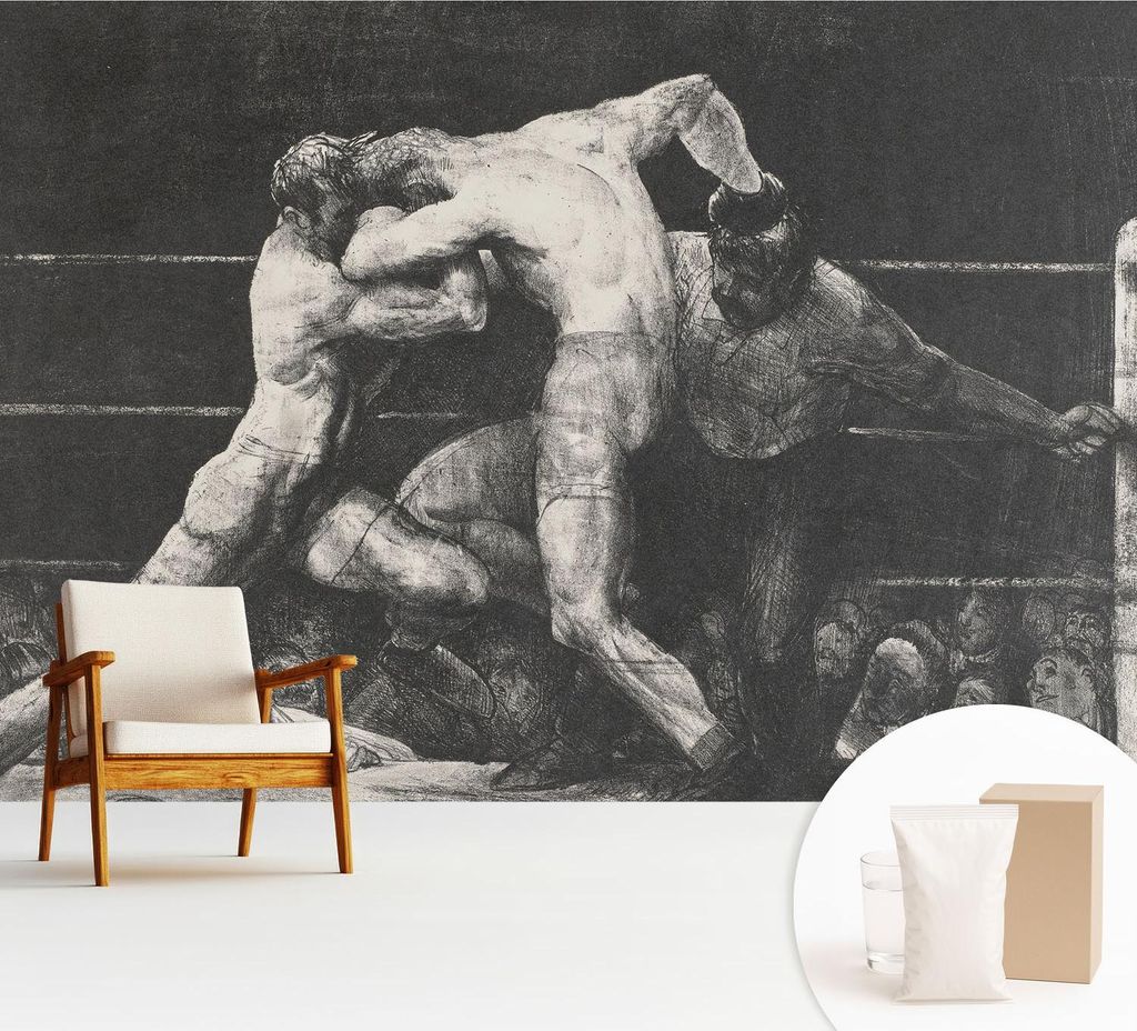 Fototapete - 312x219 cm - Tapete - Wandtapete - Wandbilder - Dekofolie - Tapete Folie - Wand - Dekoration - Wohnzimmer - Boxerduell