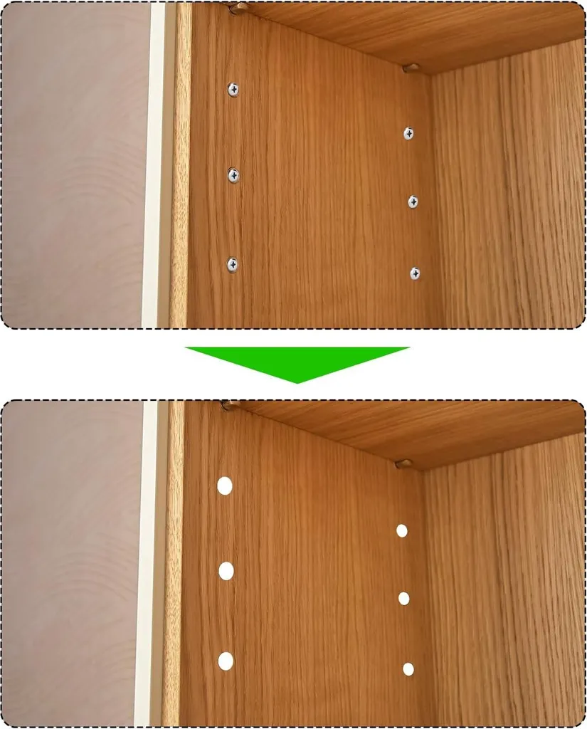 Cache-vis pour meuble et placard blanc : 580 autocollants 3 tailles
