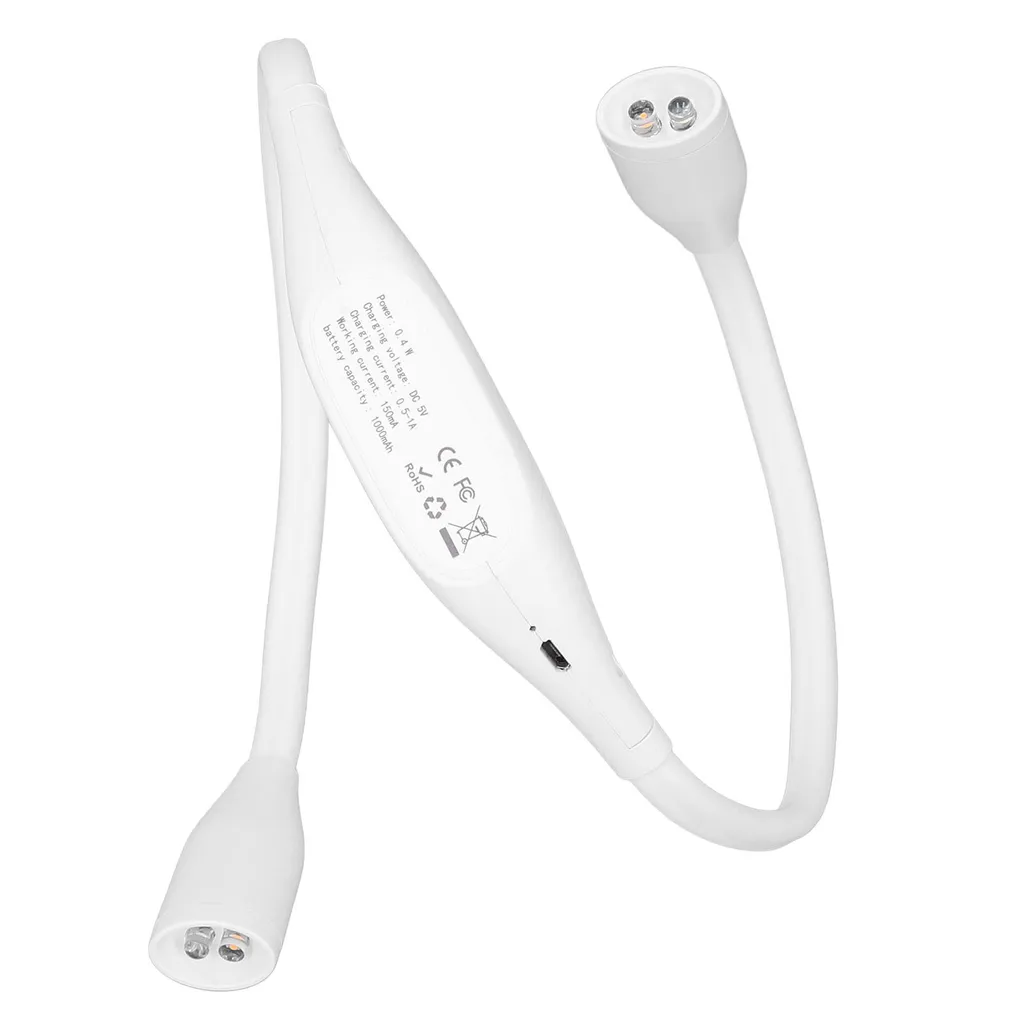 LED Luce Lettura Collo, Luce per Lettura Libri a Letto, Timer 30Min., 3