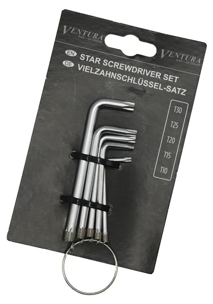 Schlüsselsatz am Ring (T10–T30) – 5 Stück