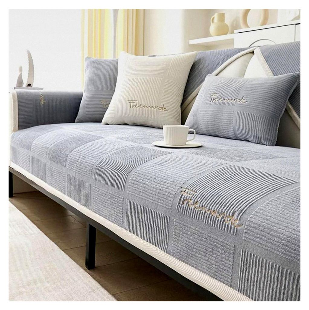 Sofaüberzug, Couchbezug für 1 2 3 4 Sitzer, rutschfester Sofaschoner, L-Form Sofaüberwurf, Sofadecken für Sitzfläche, universelle Sofadecke, E...