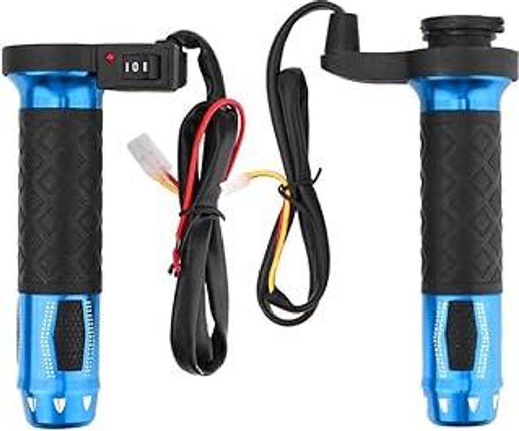 12V Universal 22mm Lenkergriffe für Motorrad ATVs, einstellbare Temperatur, wasserdicht, staubdicht, elektrisch beheizte Griffe, blau/gold/rot