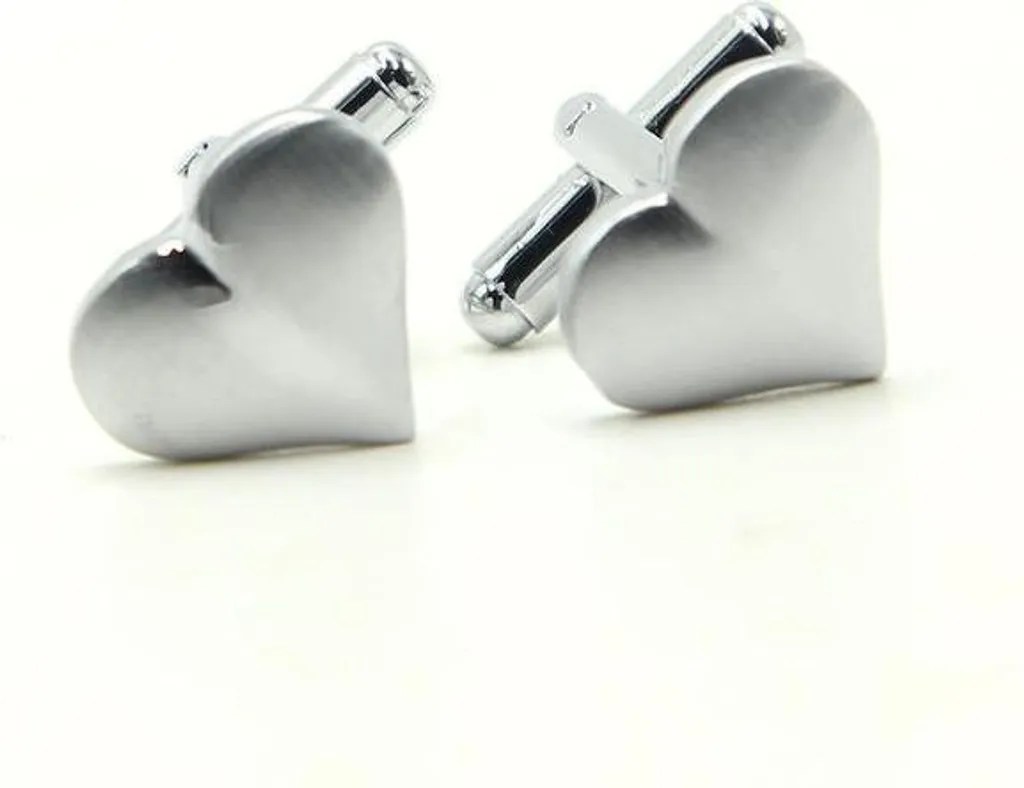 Boutons de manchette Cœur rouge passion finition luxe pour Saint-Valentin