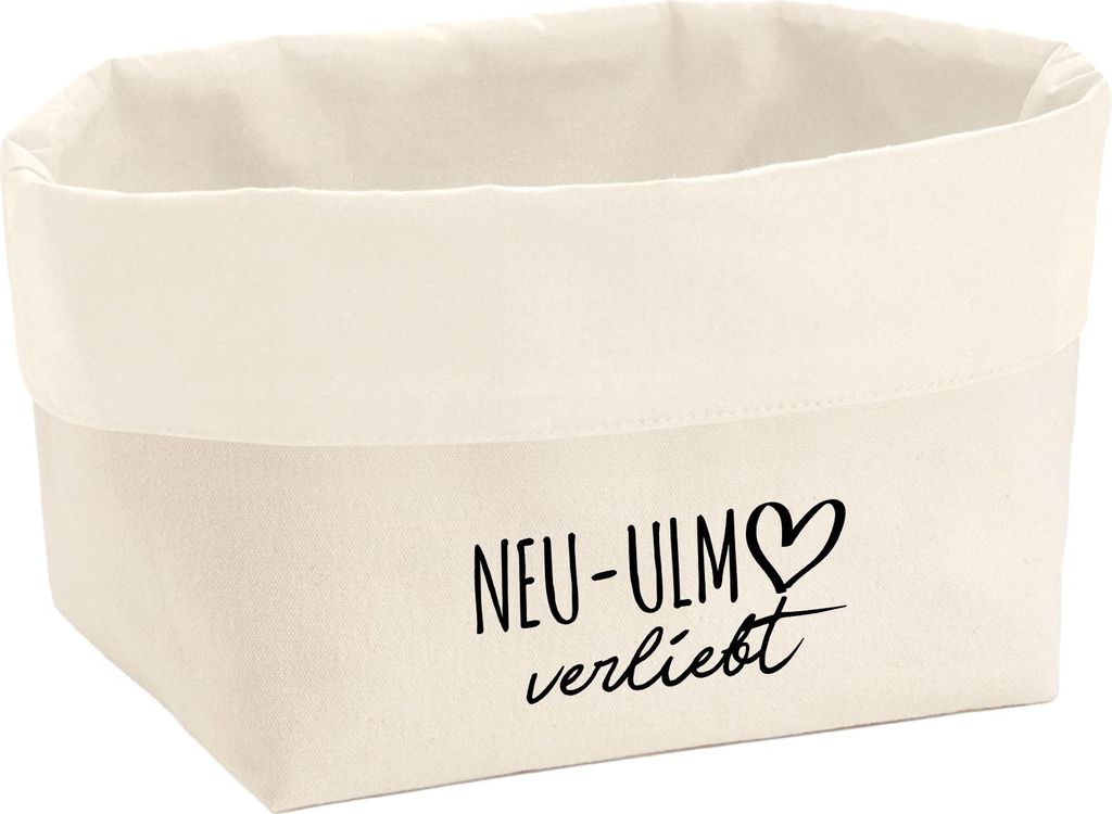 Huuraa Organizer Neu-Ulm verliebt 8 Liter Large Canvas Baumwolle Utensilo Geschenkidee