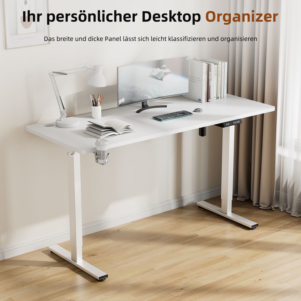 Stôl 140 x 70 cm, elektricky výškovo nastaviteľný stôl, s Obrázok produktu 3