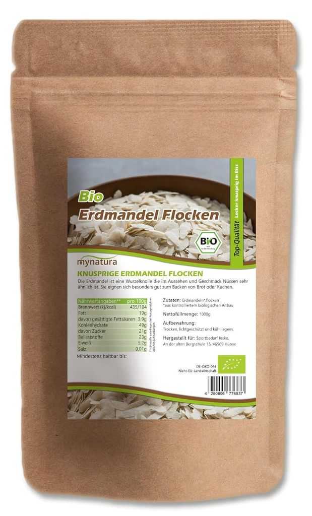 Mynatura  Erdmandel Flocken - 1000g Produktbild 