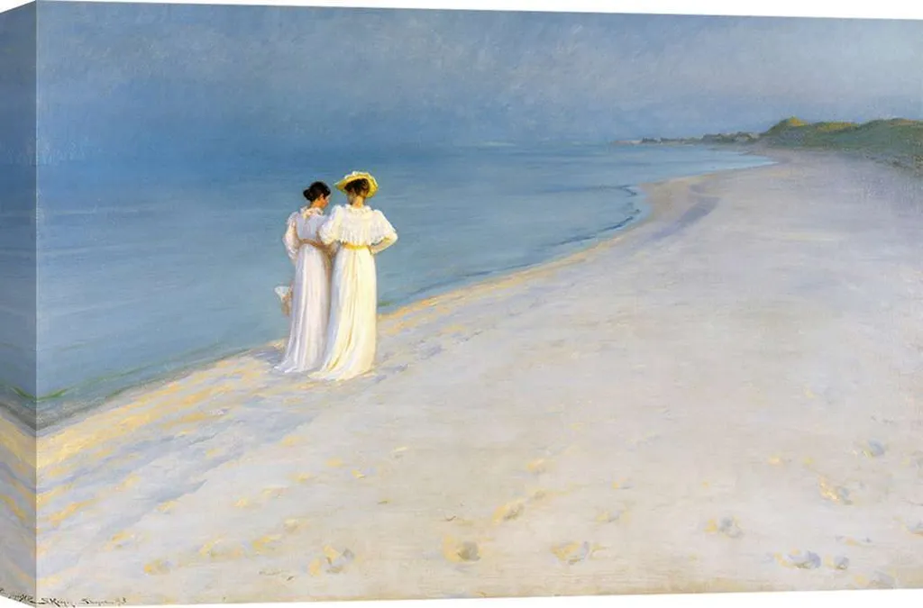 Tableau Peder Severin Kroyer Soirée d'été plage de Skagen 60x40 cm