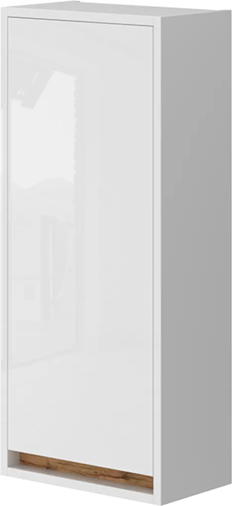 Meuble de rangement bas Vicco Detmold avec porte Blanc et Chêne Doré