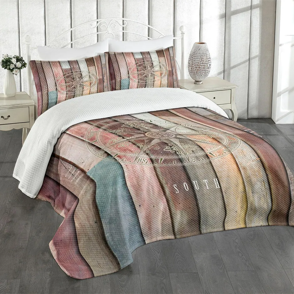 ABAKUHAUS Set Copriletto 220x220 Marino - Alta Qualità per Hotel e Casa