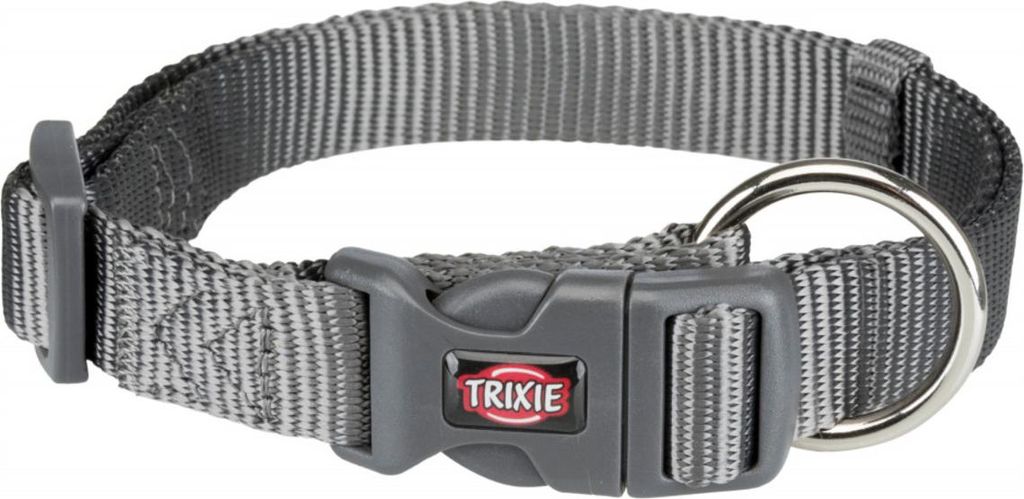 Trixie - Premium Hundehalsband grafit - M-L 35-55 cm / 20 mm