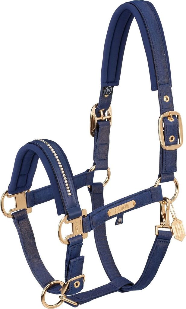 Eskadron HERITAGE Halfter mit Doppelschnalle " GLAM CRYSTAL DOUBLE PIN " Größe - Pony1 Farbe - true blue
