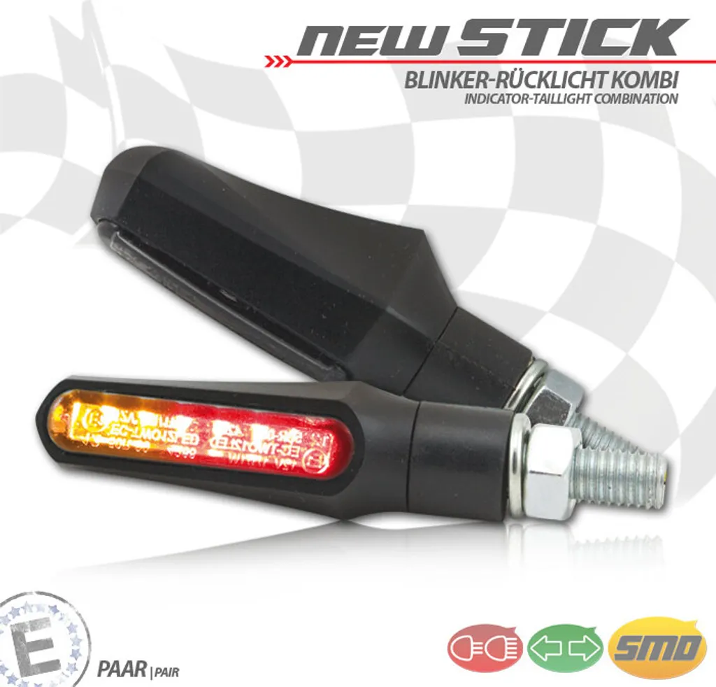 Clignotants SMD RL New Stick noirs - Solution LED haute visibilité
