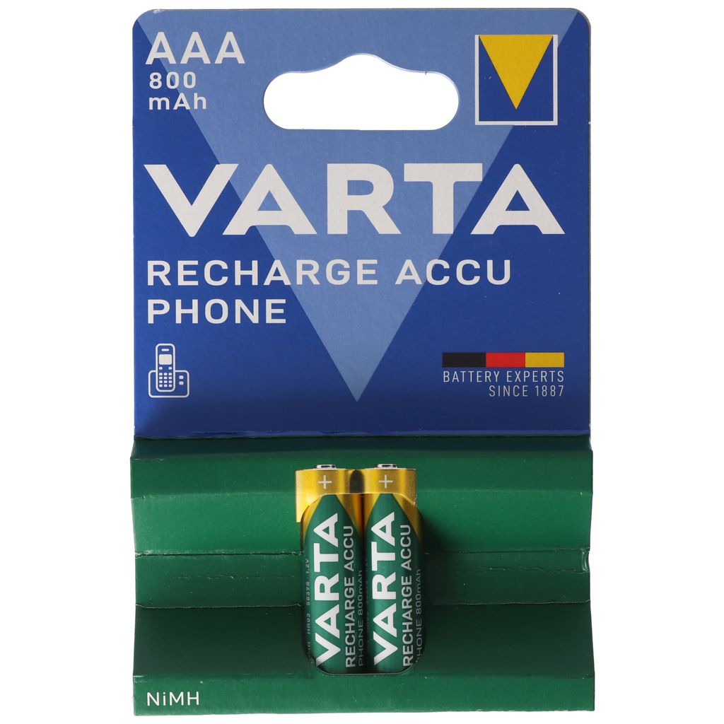 Varta RECHARGE telefónna batéria AAA HR03 800mAh 2ks. Obrázok produktu 