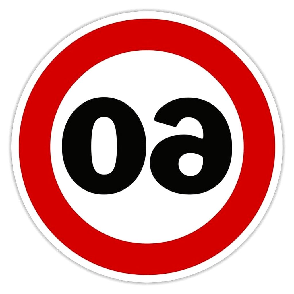 Rundes Blechschild zum 60. Geburtstag – Verkehrsschild