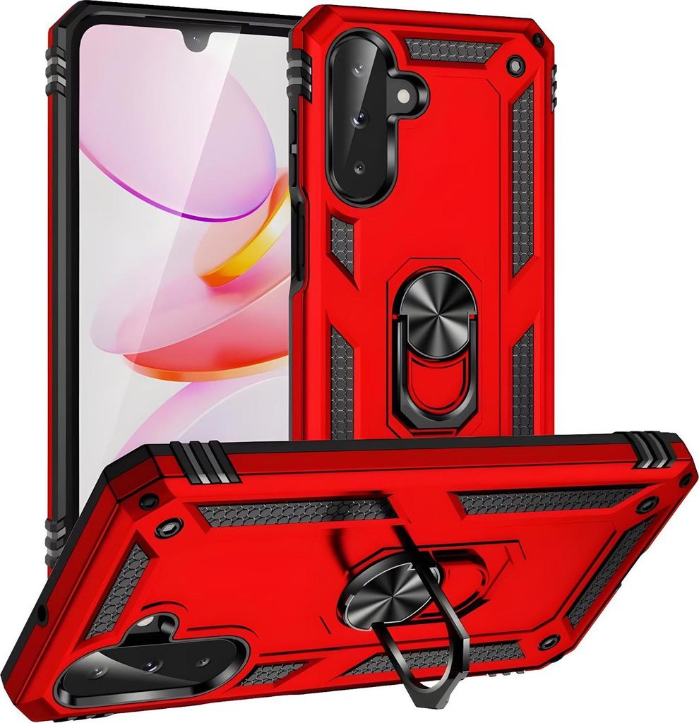 Outdoor Schutz Hülle für Samsung Galaxy A26 5G Armor Case Cover Handyhülle Bumper Panzerhülle Rot
