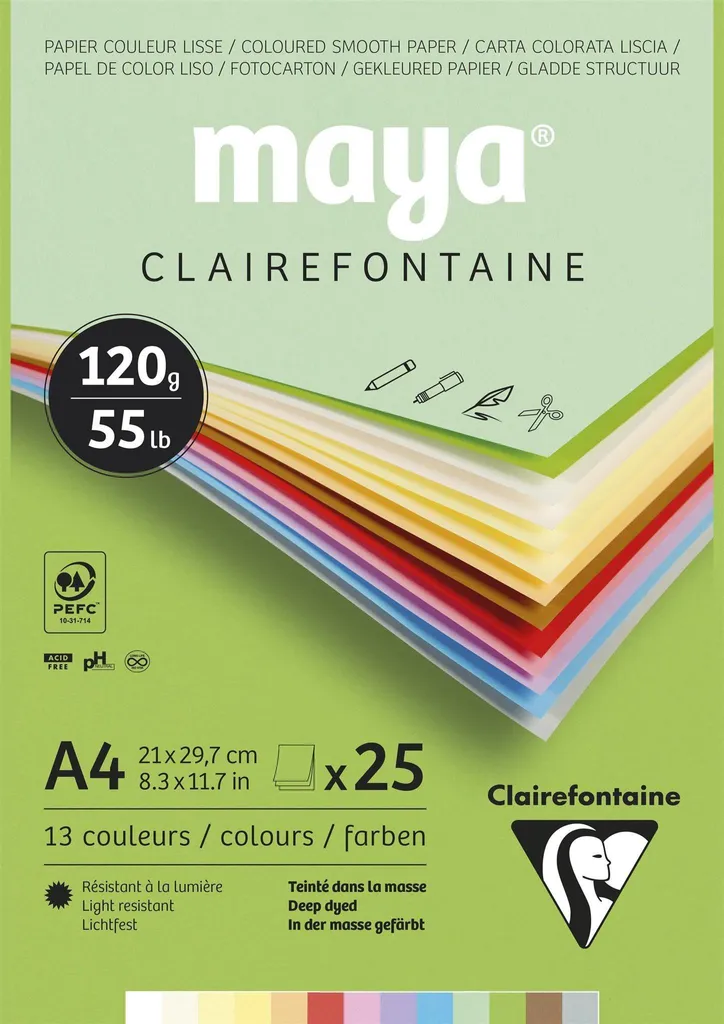 Papier pour Dessin Technique et Illustration Maya A4 120g Clairefontaine