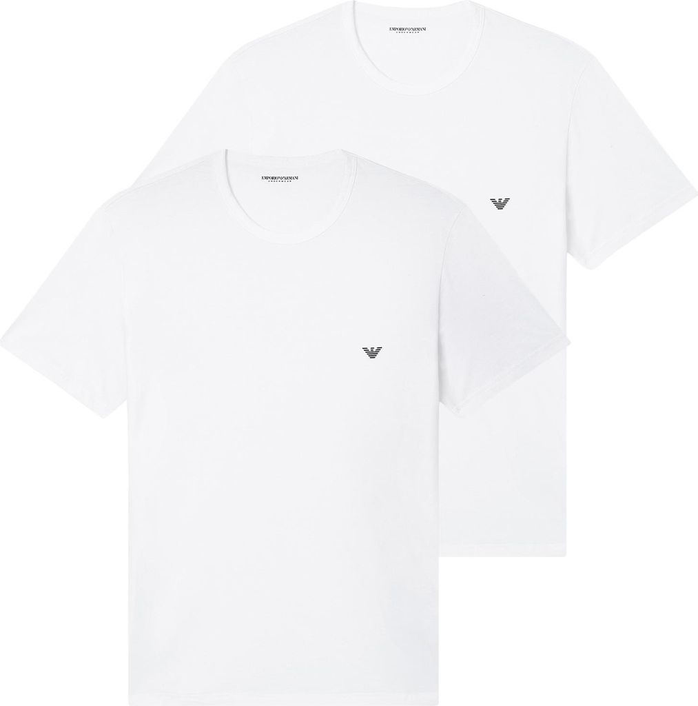 Emporio Armani Herren T-Shirt Rundhals 2er Pack | Baumwolle Produktbild 