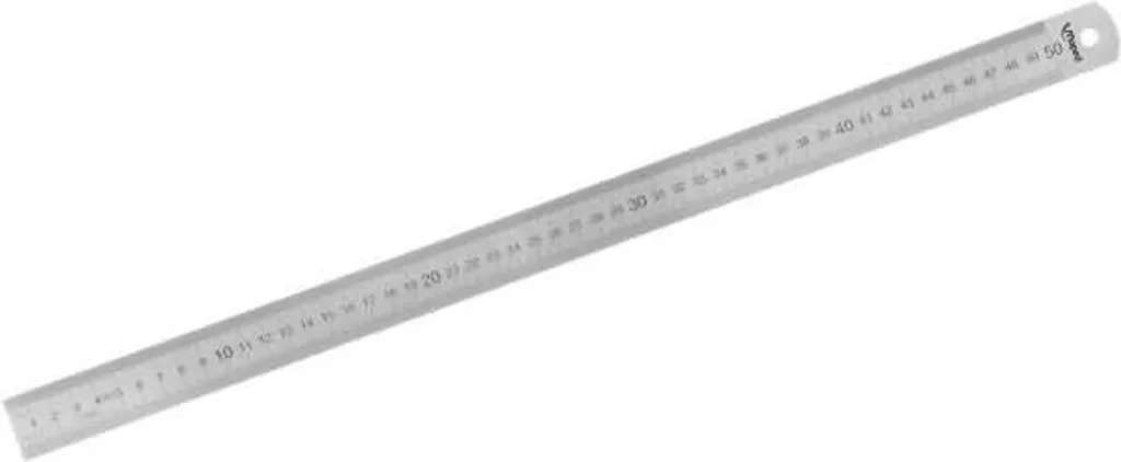 Règle de traçage 50cm en métal argenté idéale pour couture et dessin
