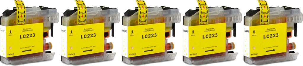 5 x cartouches compatibles LC-223 Yellow pour Brother Image du produit 
