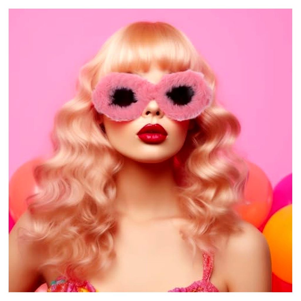 Ausgefallene Plüschbrille für Damen für Kostüme und Partys