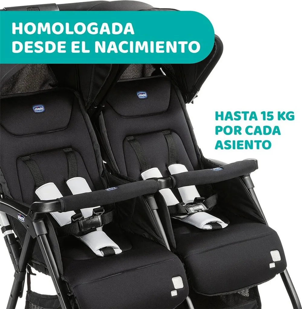 Poussette Double Compacte Chicco Ohlalà Twin Légère pour Petits Espaces - 10