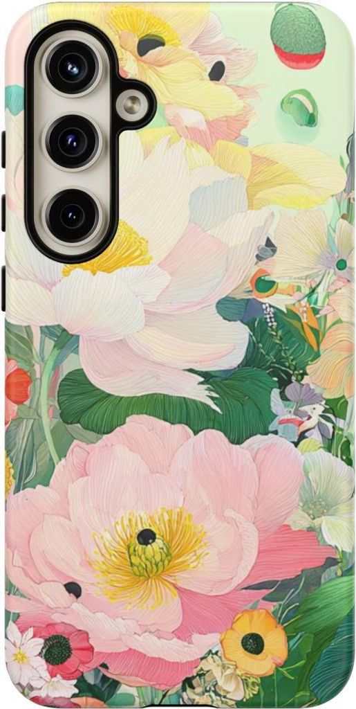 Zarte Sommerblumen-Illustration – Hülle Kompatibel mit Samsung Galaxy S24 Plus