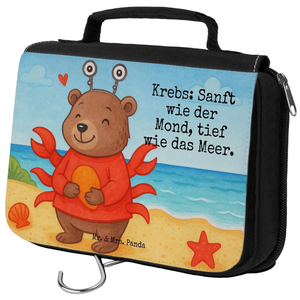Mr. & Mrs. Panda kosmetiktäschchen Krebs Astrologie Design - Weiß - Geschenk, kulturtäschchen, hygienetasche, badtasche, Sternzeichen, Geburtsta...