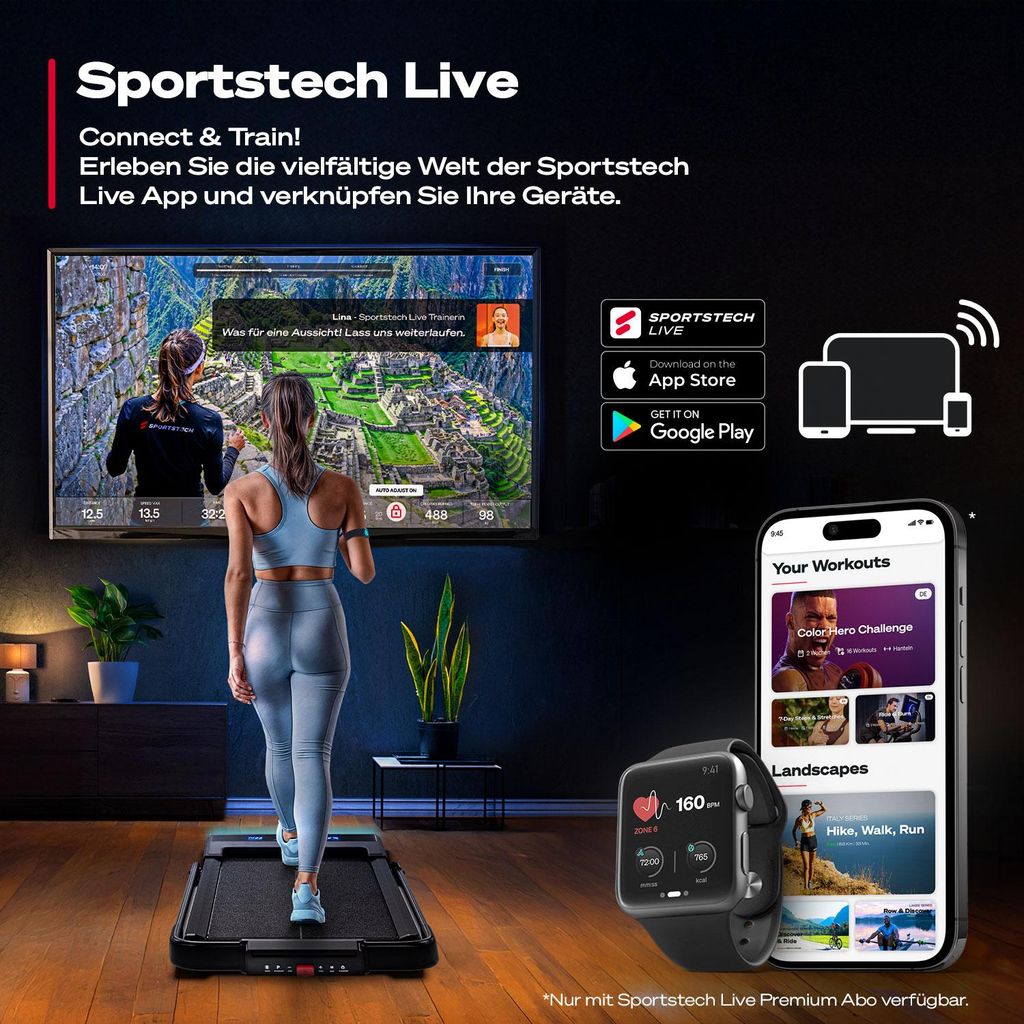 Sportstech Laufband sWalk_Lite_Plus | 6 km/h Walking Pad, Produktbild 