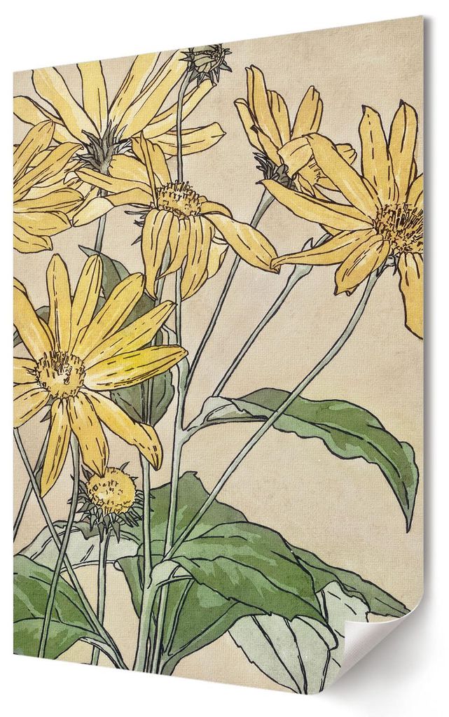 Sonnenblumen- Kunstdruck A1 (59x84 cm) - Romantisch, dekorativ, klassisch- Wandbild für Wohnzimmer Schlafzimmer & Flur, Modernes Poster Wanddeko, ...