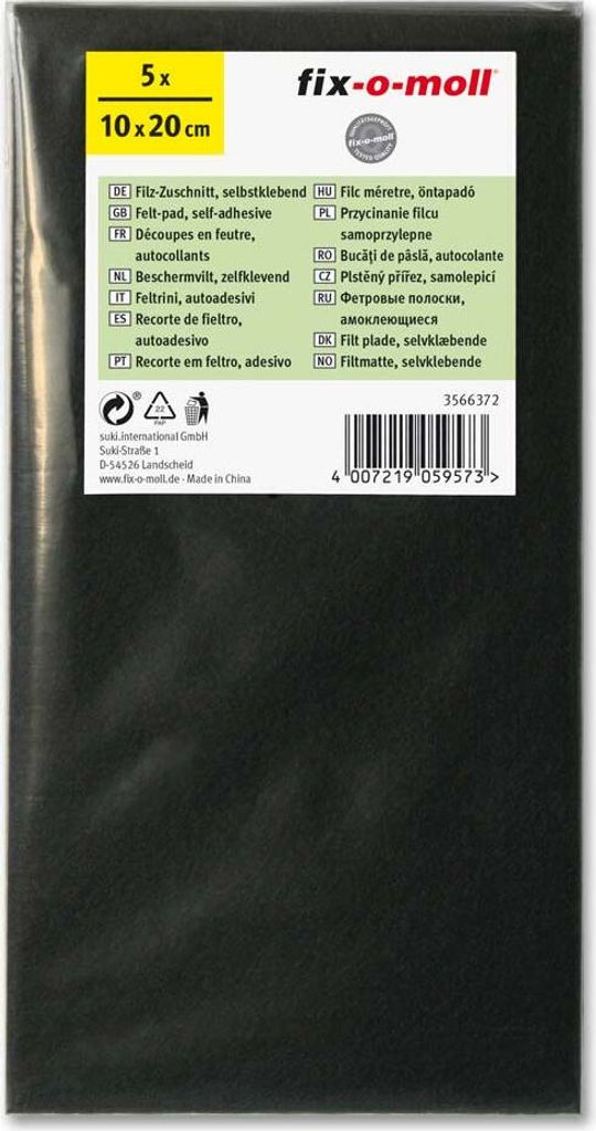 Filzzuschnitt-Sparpack 100mm x 200mm braun fix-o-moll