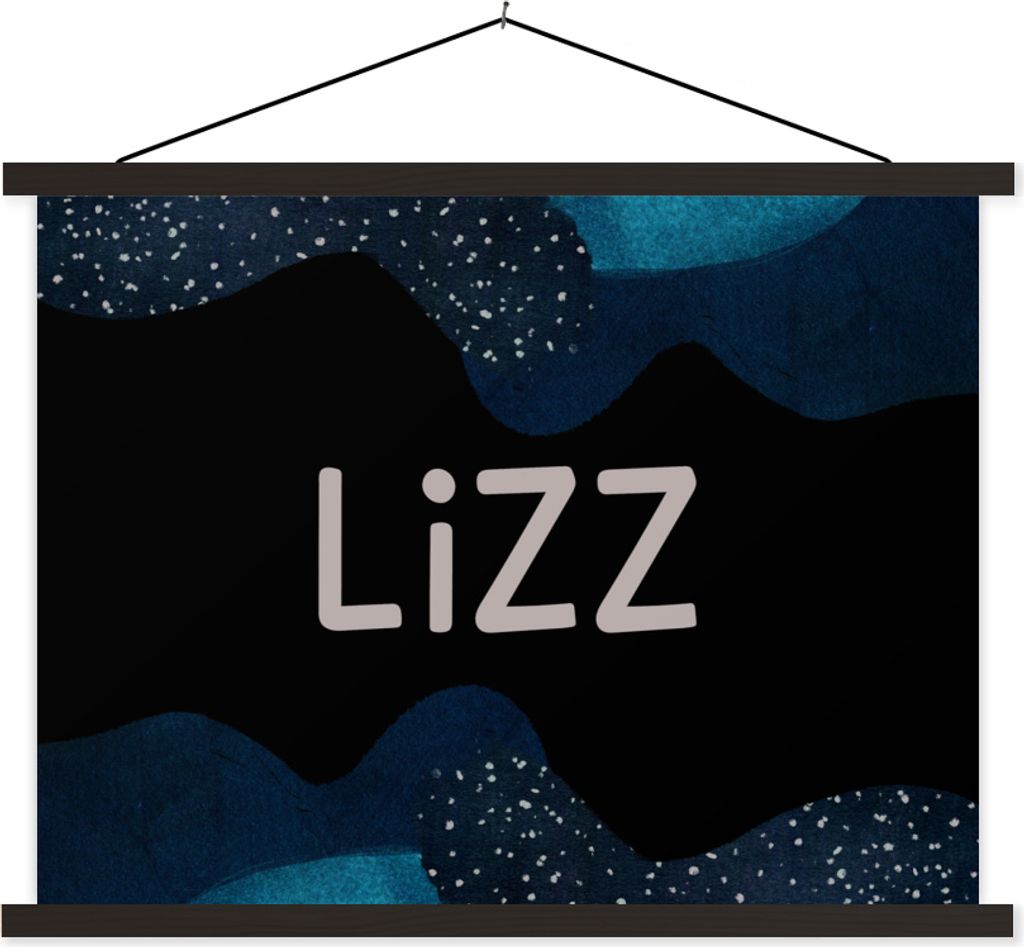 MuchoWow Textilposter Lizz - Pastell - Mädchen 150x113 cm mit schwarzem Rahmen - Wohnzimmer