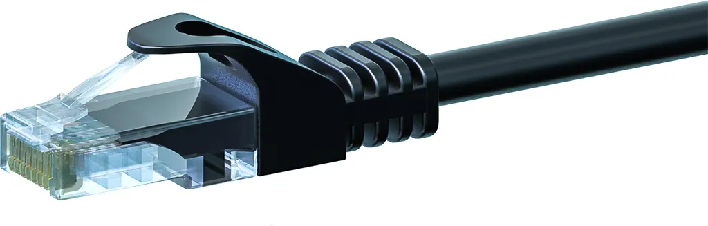 Patch Cable CAT 5e 7.5m U/UTP Nero CCA - Prestazioni Gigabit Low Cost