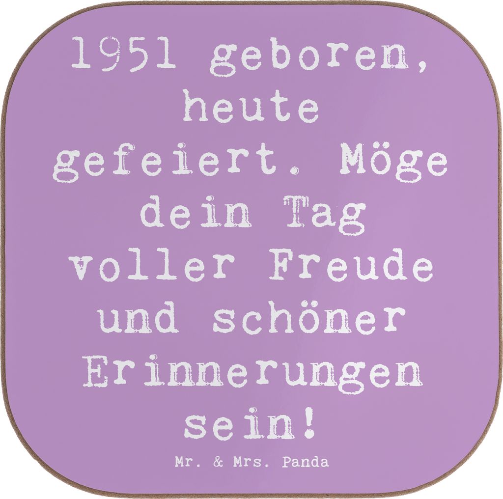 Mr. & Mrs. Panda Tischschoner Spruch 1951 Geburtstag - Produktbild 