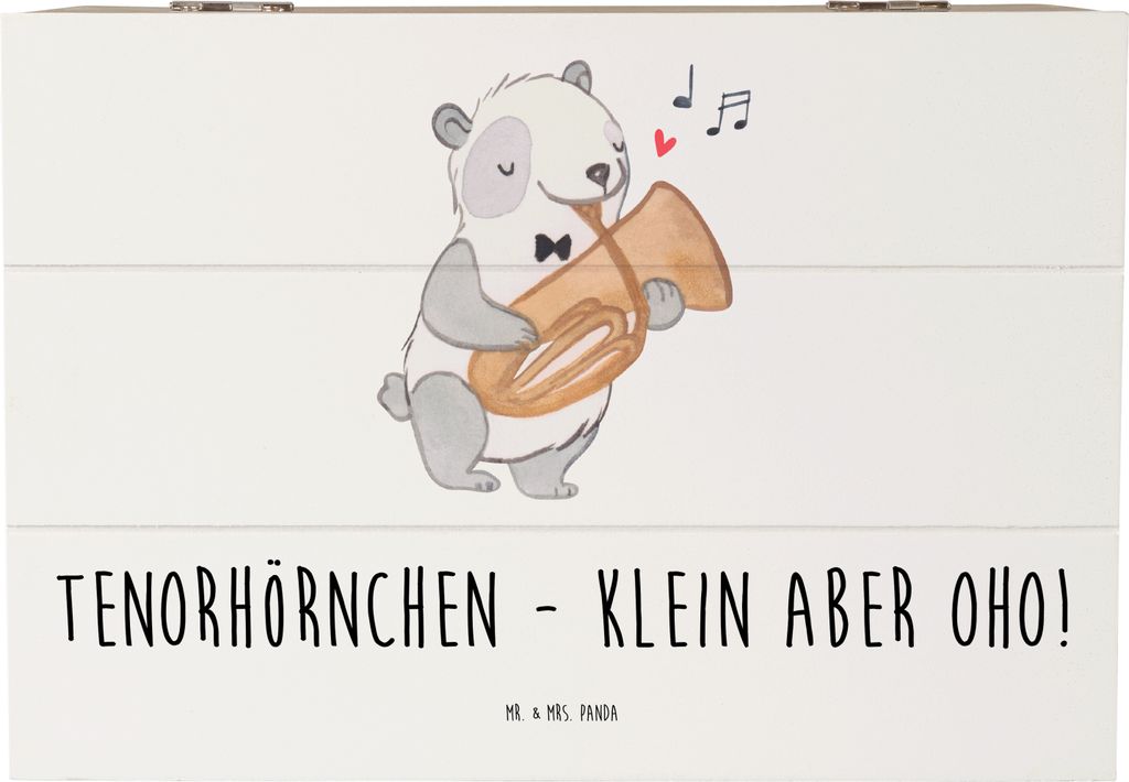 Mr. & Mrs. Panda Box Tenorhörnchen Magie 22 x 15 cm - Weiß - Geschenk, Musizieren Instrumente, Tenorhorn, Geschenkbox, Schatulle, Musik, Instrume...