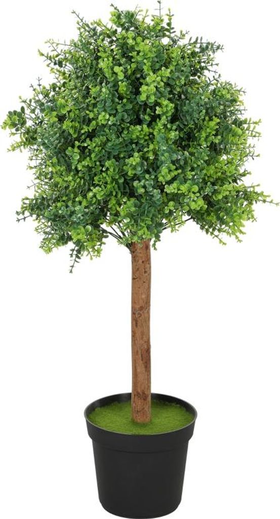 Fortuna Lai Künstliche Buchsbaum 90cm Kunstpflanze, Plastik Künstliche Pflanzen im Topf für Wohnzimmer