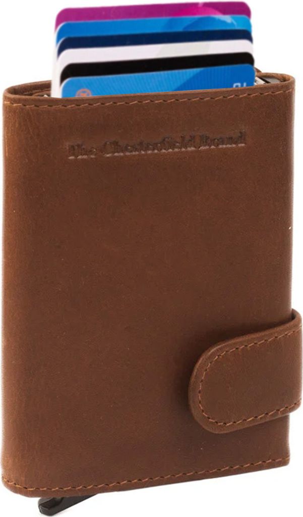 The Chesterfield Brand echt Leder Smart Wallet Kreditkartenetui Geldbörse Leicester cognac