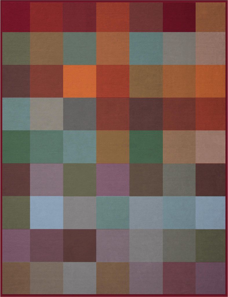 Biederlack Wohndecke mit Samtband-Einfassung Woven Farbe Colour Größe 220 x 240