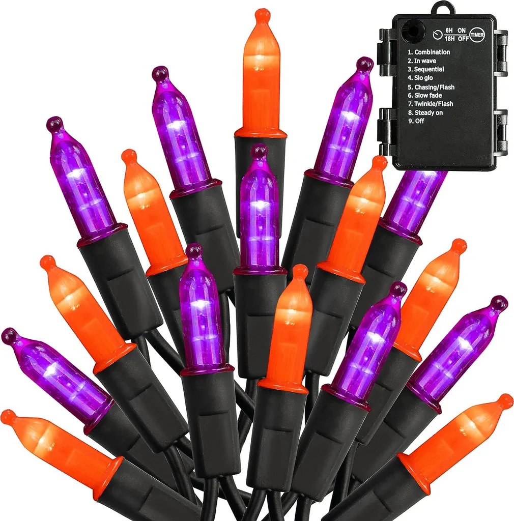 Luci Natalizie Sicure per Bambini | 100 LED Batteria 10M Timer