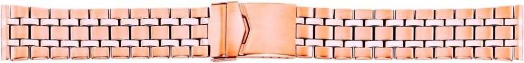 Metallband | Uhrenarmband 20mm Edelstahl PVD roségoldfarben 32317