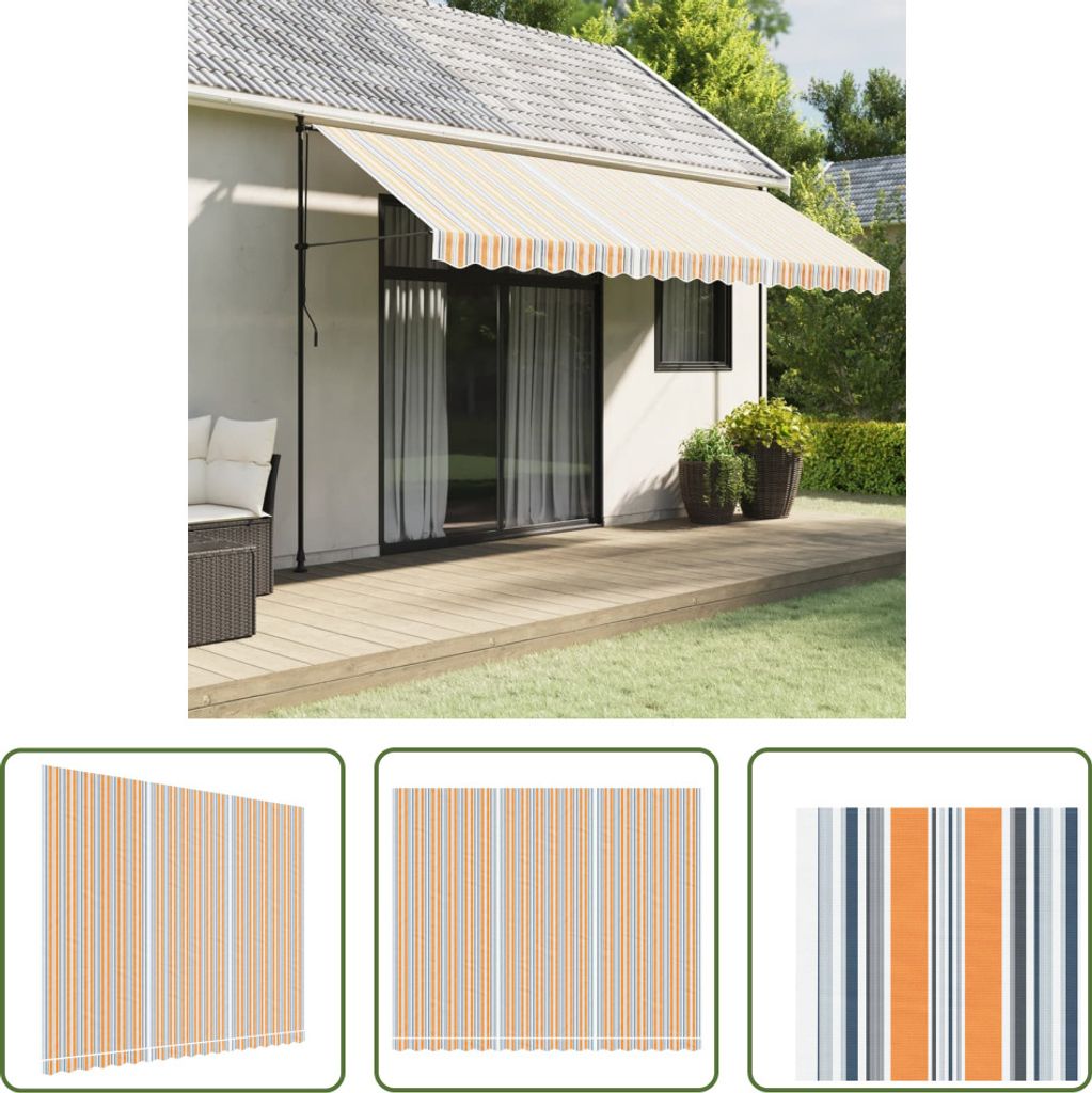 The Living Store Markisenbespannung Mehrfarbig Gestreift Produktbild 