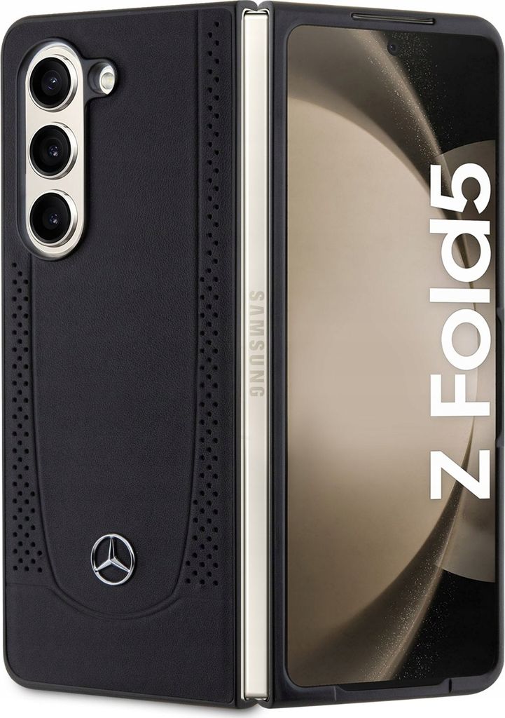 Mercedes MEHCZFD5ARMBK Z Fold5 F946 schwarz hardcase Leather Urban Schutzhülle
