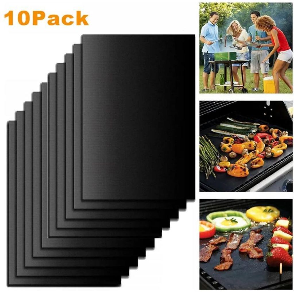 10Pcs BBQ Grillmatte aus Teflon Antihaft Grillmatten zum Produktbild 
