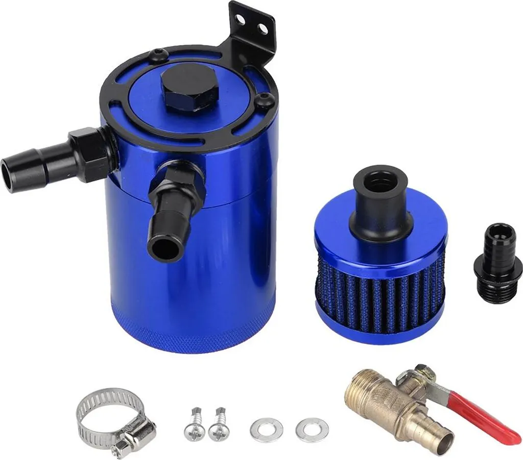 Réservoir d'huile universel bleu anti-encrassement moteur à 2 ports