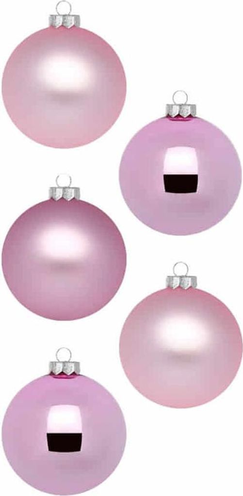 Weihnachtskugeln 30 Stk 6cm Pink Blush