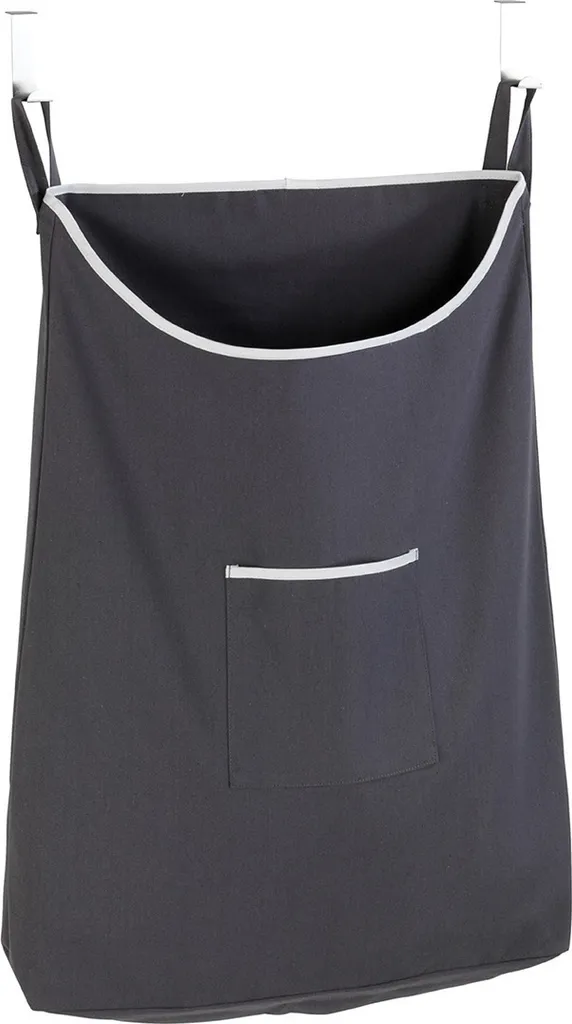 WENKO Panier à linge suspendu Canguro Gris 65L Sac à linge de porte