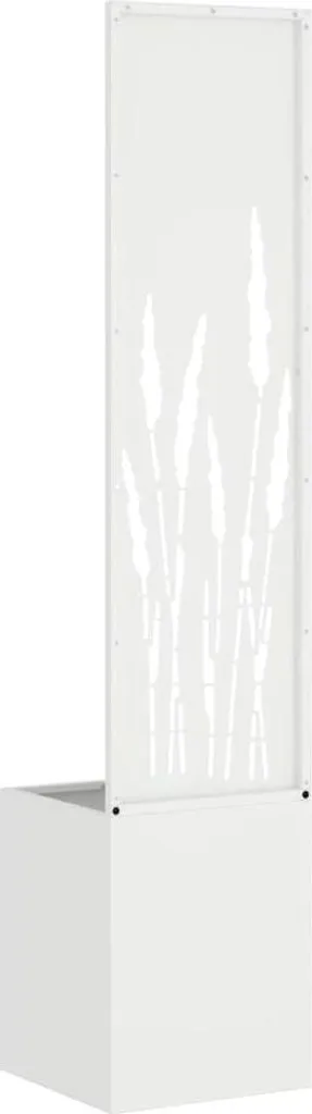 vidaXL Pannello Privacy Giardino Bianco 32x140 cm - Acciaio Robusto - 7