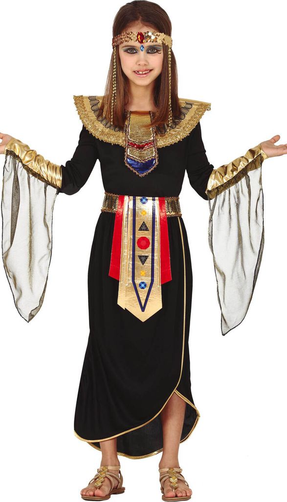 Ägypten Göttinnen Gewand Karneval Kinder Kostüm Antikes Design Pharaonin Stil Historische Fantasie Verkleidung Reich Verzierter Kragen Glänzend...