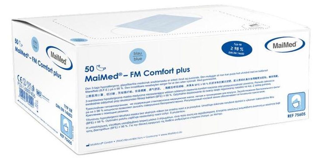 MaiMed-FM C plus.,Maske, unst. mit Gummi OP-Maske, Produktbild 