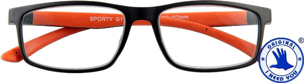 Lesebrille mit Etui Sporty Braun-Orange (+ 2,5 dpt) Produktbild 
